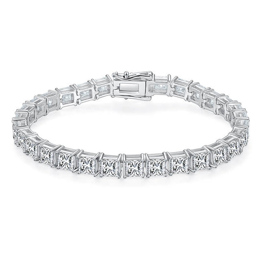 5mm 0.5ct square princess cut moissanite tennis bracelet