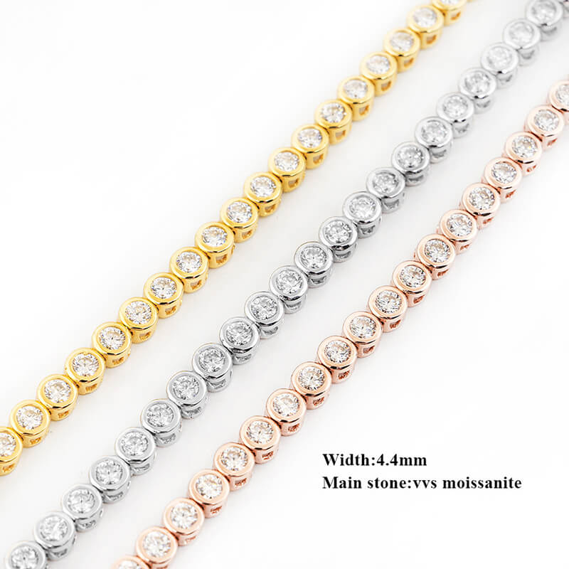 3mm Round Moissanite Tennis Chain