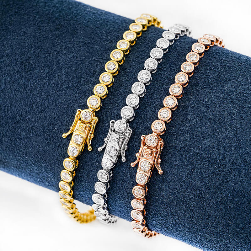 3mm Round Moissanite Tennis Chain