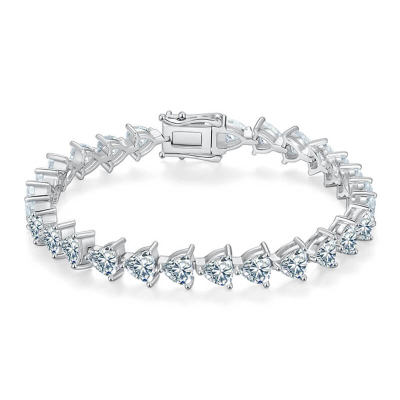 5mm rectangle emerald cut moissanite Tennis bracelet