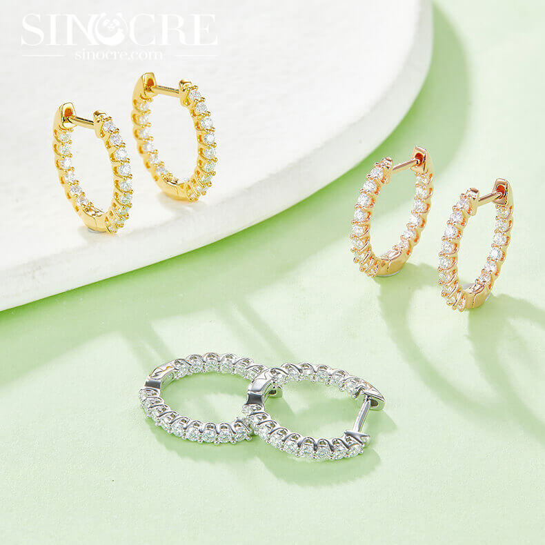 925 sterling silver huggie earrings