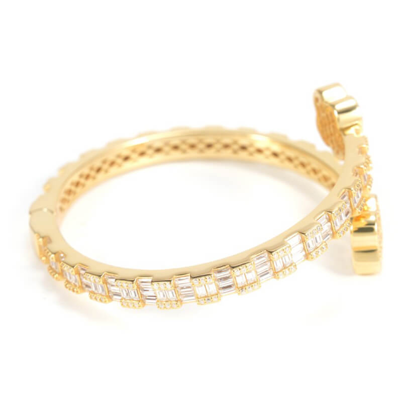 Four Leaf Clover moissanite bangles