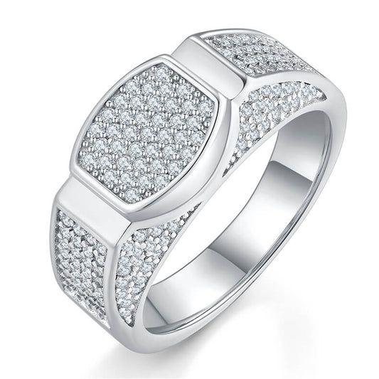 Luxury 925 silver Moissanite Men Ring 0.95ct -JW0004