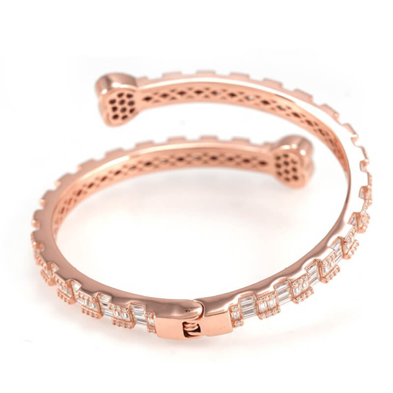 Heart design moissanite Love Bangle Bracelet