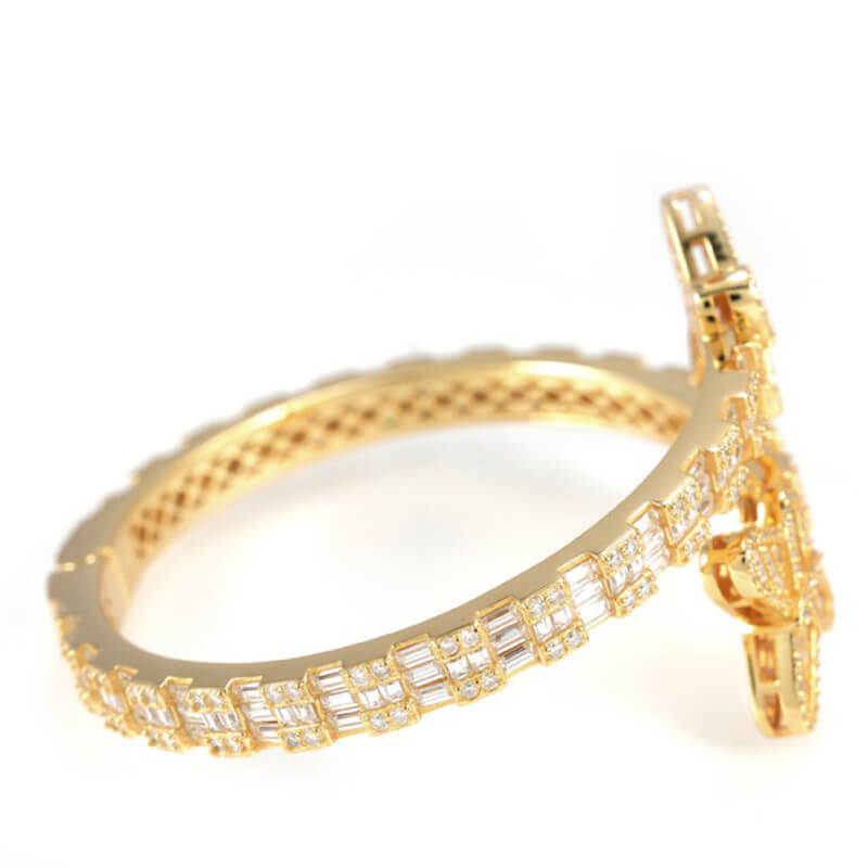 butterfly design moissanite bangles jewelry women