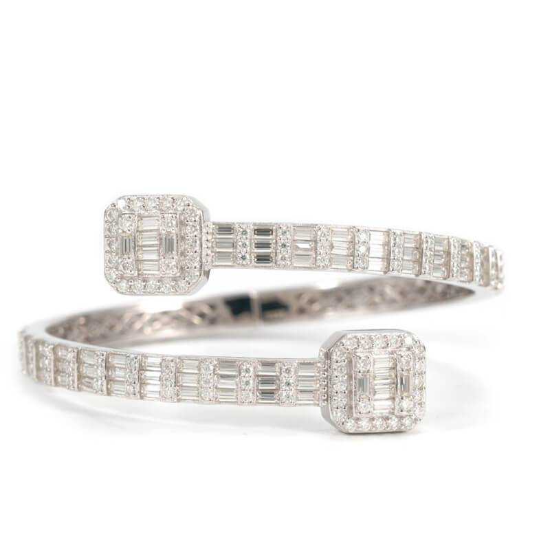 Luxury moissanite bangle bracelet men