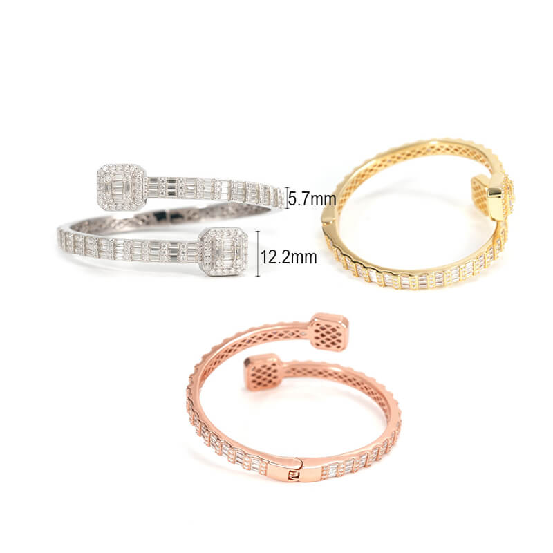 Luxury moissanite bangle bracelet men