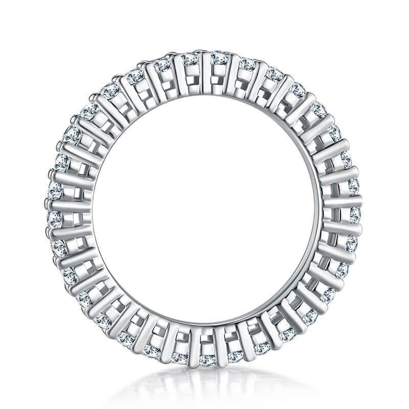 3.4ct 925 silver moissanite ring oval eternity band