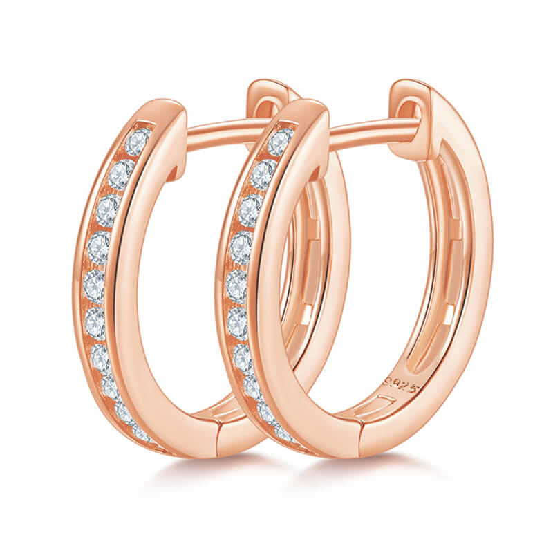 sterling silver huggie earrings