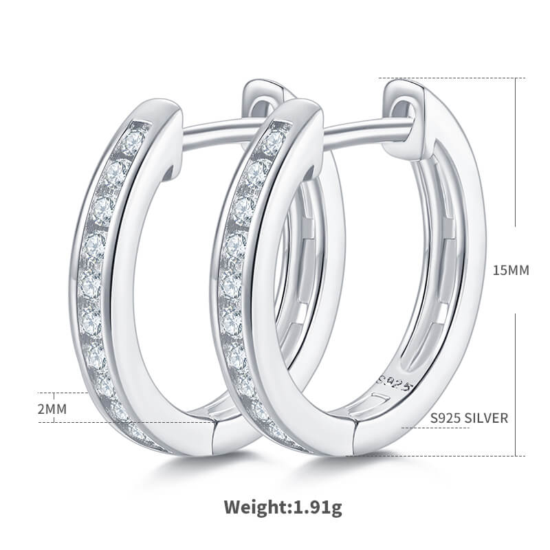 sterling silver huggie earrings