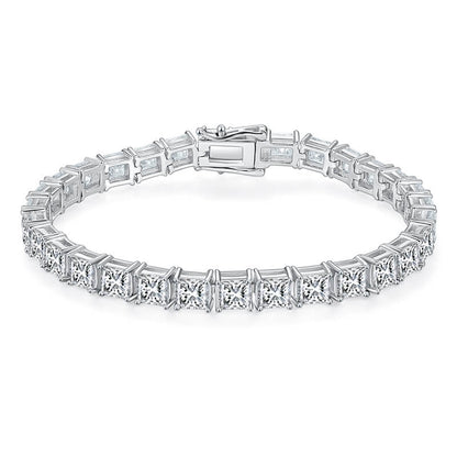 5mm 0.5ct square princess cut moissanite tennis bracelet