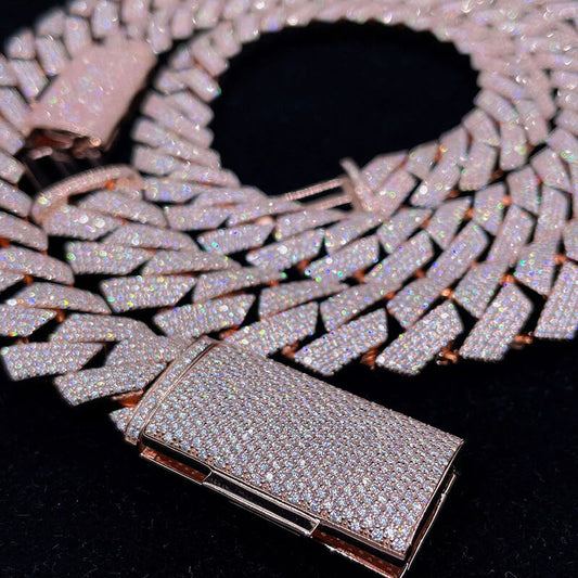 18mm Moissanite Miami Cuban Link S925 Silver Bracelet