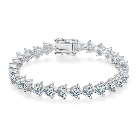 5mm rectangle emerald cut moissanite Tennis bracelet