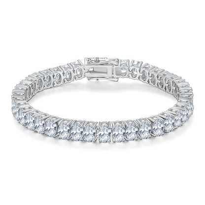 5mm Egg shape oval cut tennis bracelet
