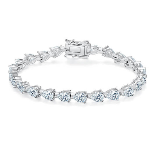 5mm waterdrop shape pear cut tennis bracelet