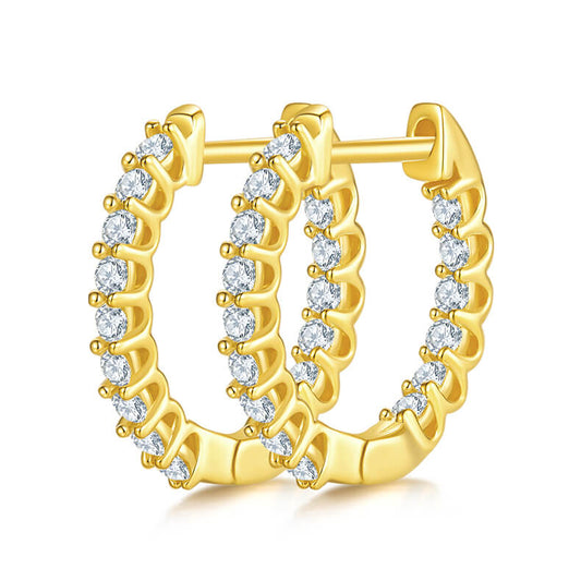 925 sterling silver huggie earrings