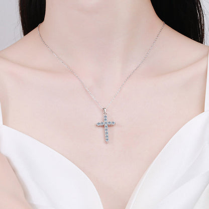 0.36ct 0.72ct 1.2ct 3.6ct Cross Pendant Necklace