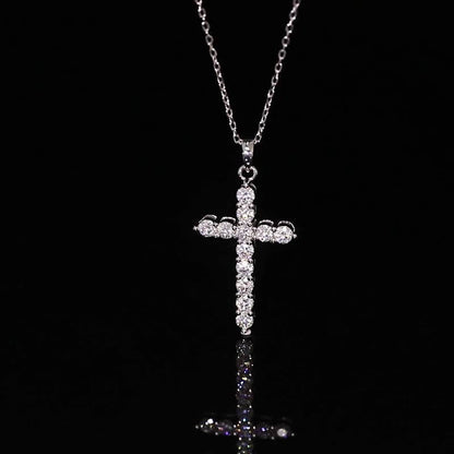 0.36ct 0.72ct 1.2ct 3.6ct Cross Pendant Necklace