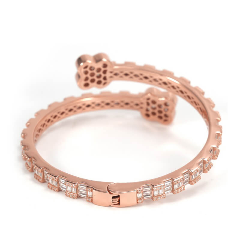 Four Leaf Clover moissanite bangles