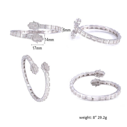 Palm design moissanite bracelet men bangle