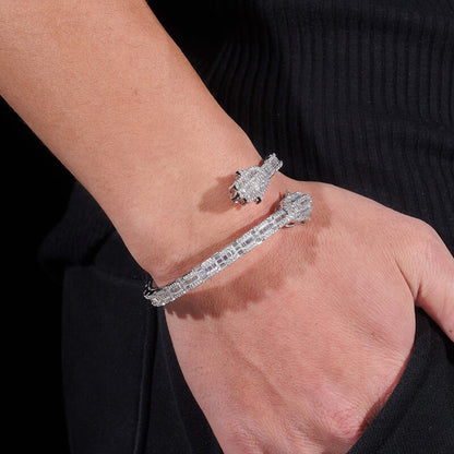 Palm design moissanite bracelet men bangle
