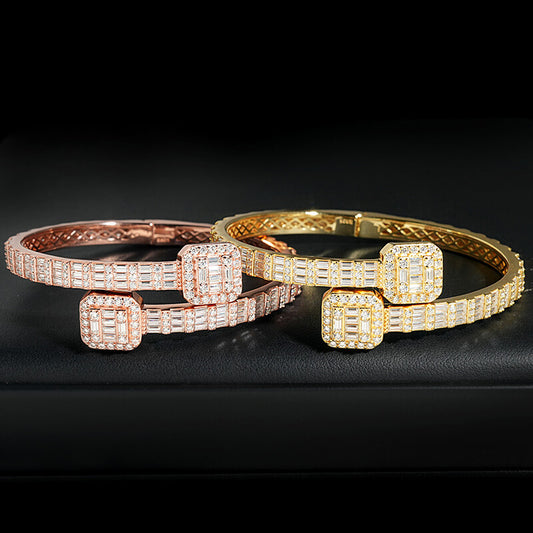 Luxury moissanite bangle bracelet men