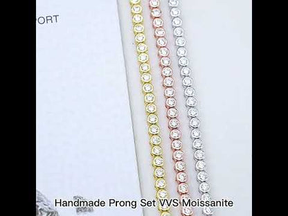 3mm Round Moissanite Tennis Chain