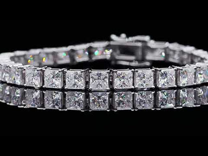 5mm 0.5ct square princess cut moissanite tennis bracelet