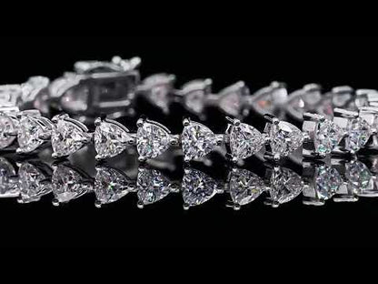 5mm triangle shape trigon cut tennis bracelet