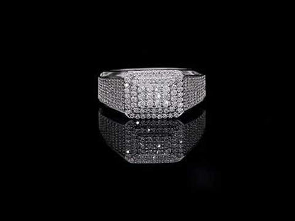 Luxury 925 Silver Moissanite Men Ring Stage Design 0.84ct -JM0007