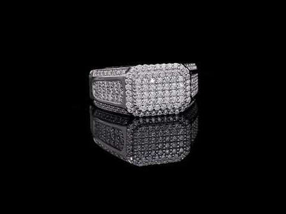 Luxury 925 silver Moissanite Men Ring 1.2ct -JW0001