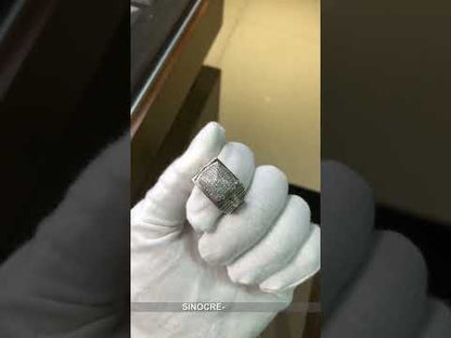 Luxury 925 silver Moissanite Men Ring 0.7ct -JW0002