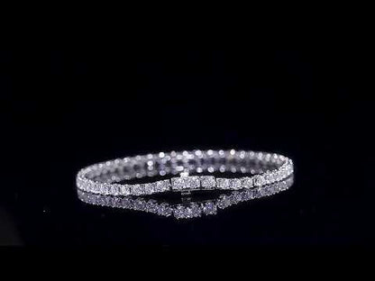2mm 3mm 4mm round cut bull head moissanite tennis necklace