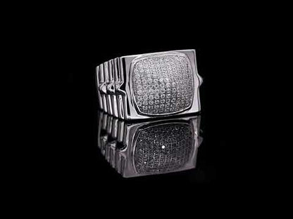 Luxury 925 silver Moissanite Men Ring 0.7ct -JW0002