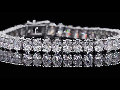 5mm Egg shape oval cut tennis bracelet